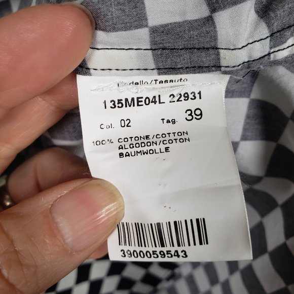 MSGM Check Button Shirt - Men's Italian 39 (Collar Size) - Picture 6 of 9